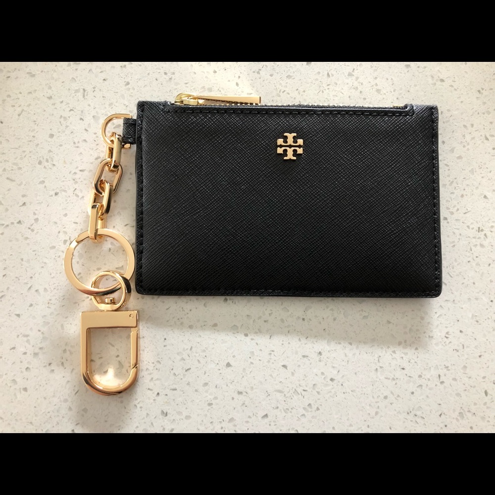 Tory Burch Robinson Zip Card Key Fob